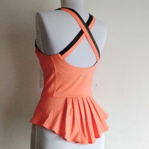 NWOT FILA Pleated Peplum Tennis Top